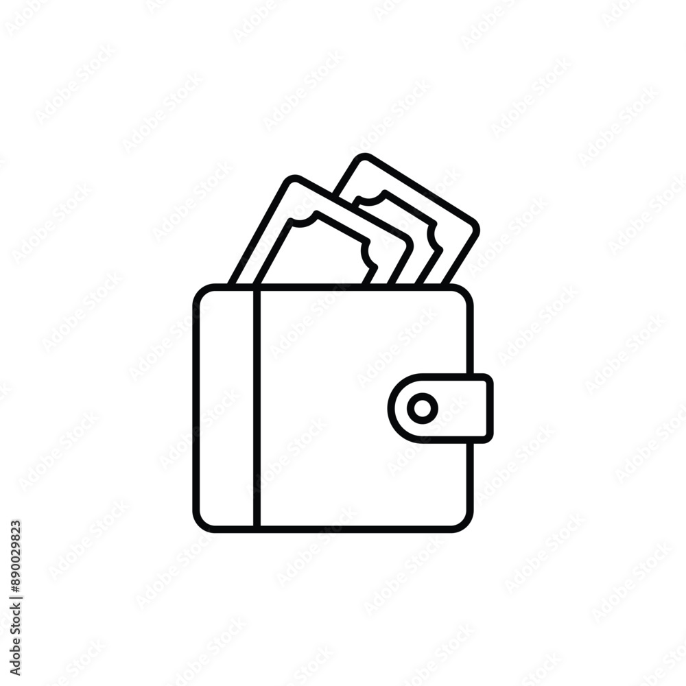 Wallet icon design with white background stock illustration Wallet icon design with white background stock illustration