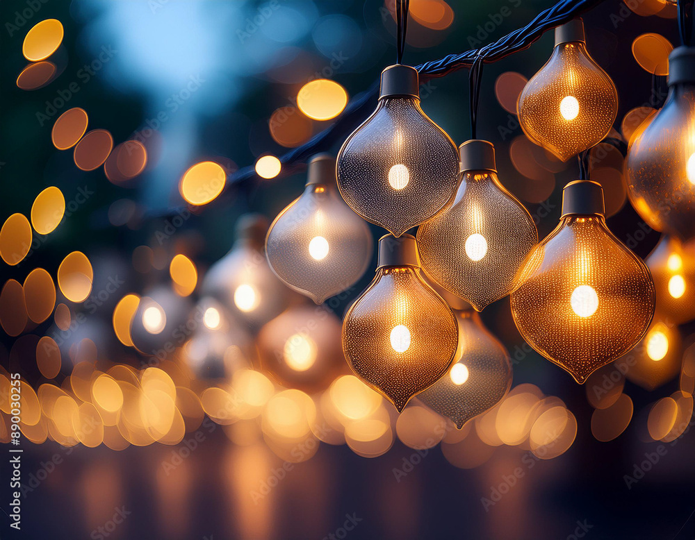 Close-up of Holiday Lights Creating a Warm, Festive Bokeh Background for Seasonal Designs Close-up of Holiday Lights Creating a Warm, Festive Bokeh Background for Seasonal Designs