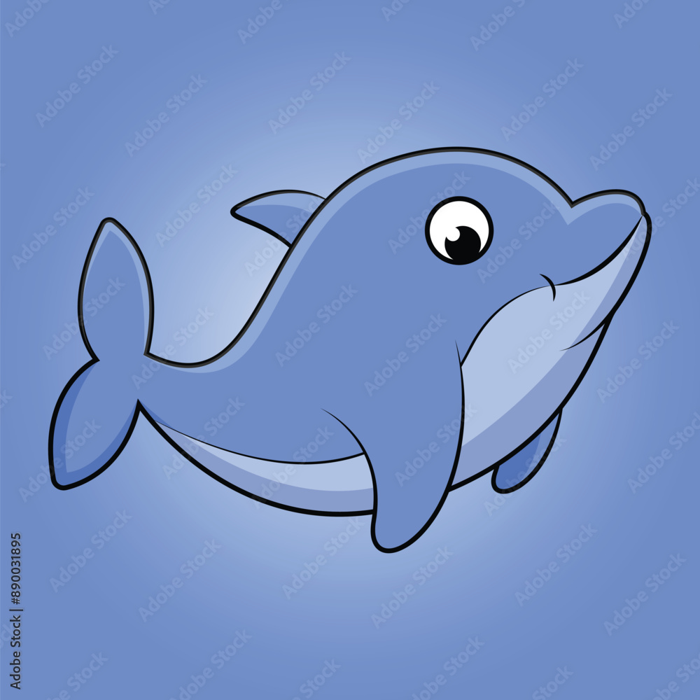Cute Dolphin flat cartoon vector illustration, isolated flat vector object, flat cartoon. funny dolphin jump Cute Dolphin flat cartoon vector illustration, isolated flat vector object, flat cartoon. funny dolphin jump