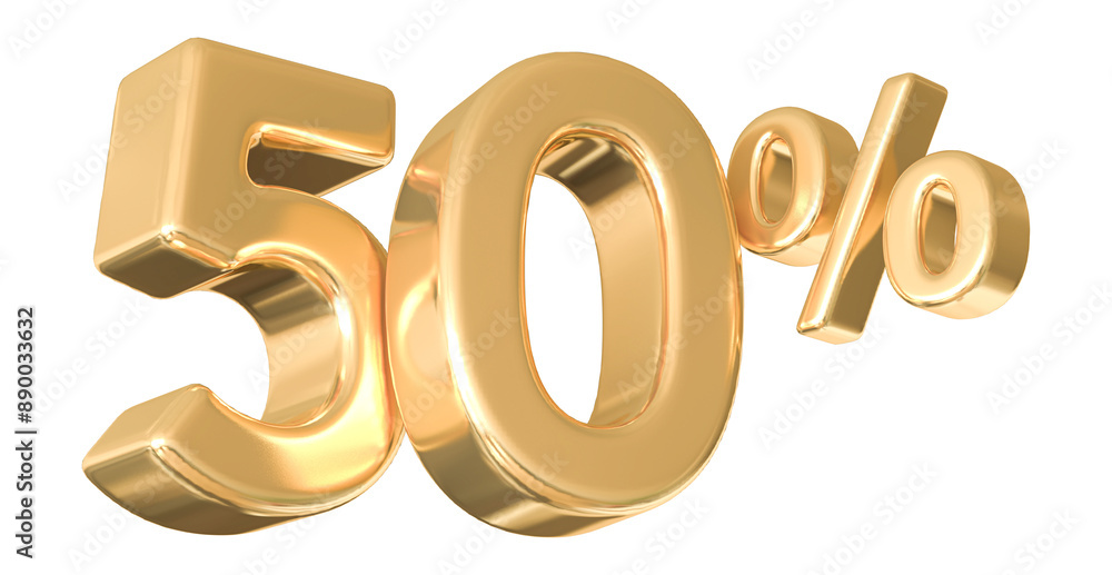 50 Percent Off Sale . Gold Number Promotion 50 Percent Off Sale . Gold Number Promotion