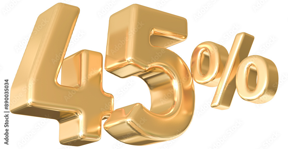 45 Percent Off Sale . Gold Number Promotion 45 Percent Off Sale . Gold Number Promotion