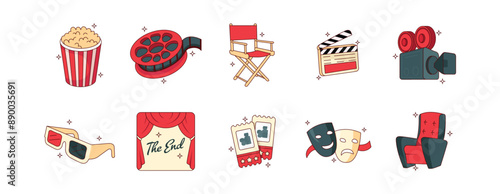 Movie Element Set Vector