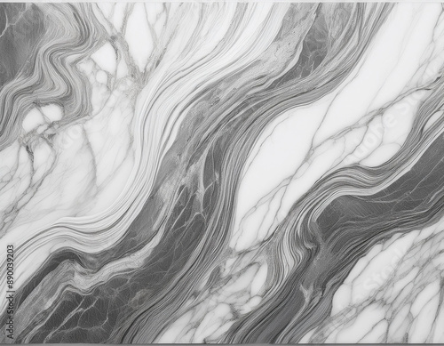 High-Resolution Marble Texture Background with Classic White and Gray Veins