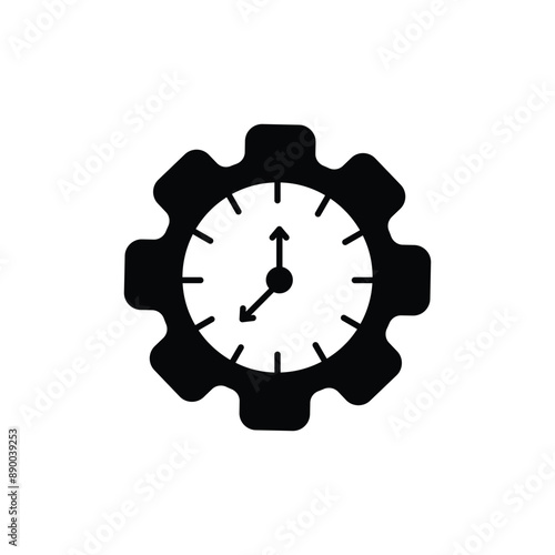 Time icon design with white background stock illustration