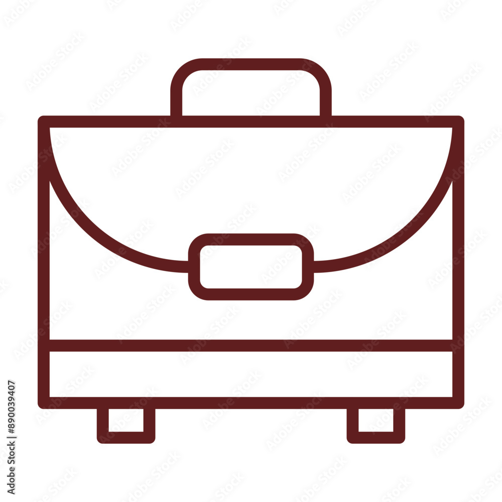 Briefcase Vector Line Maroon Icon Design Briefcase Vector Line Maroon Icon Design
