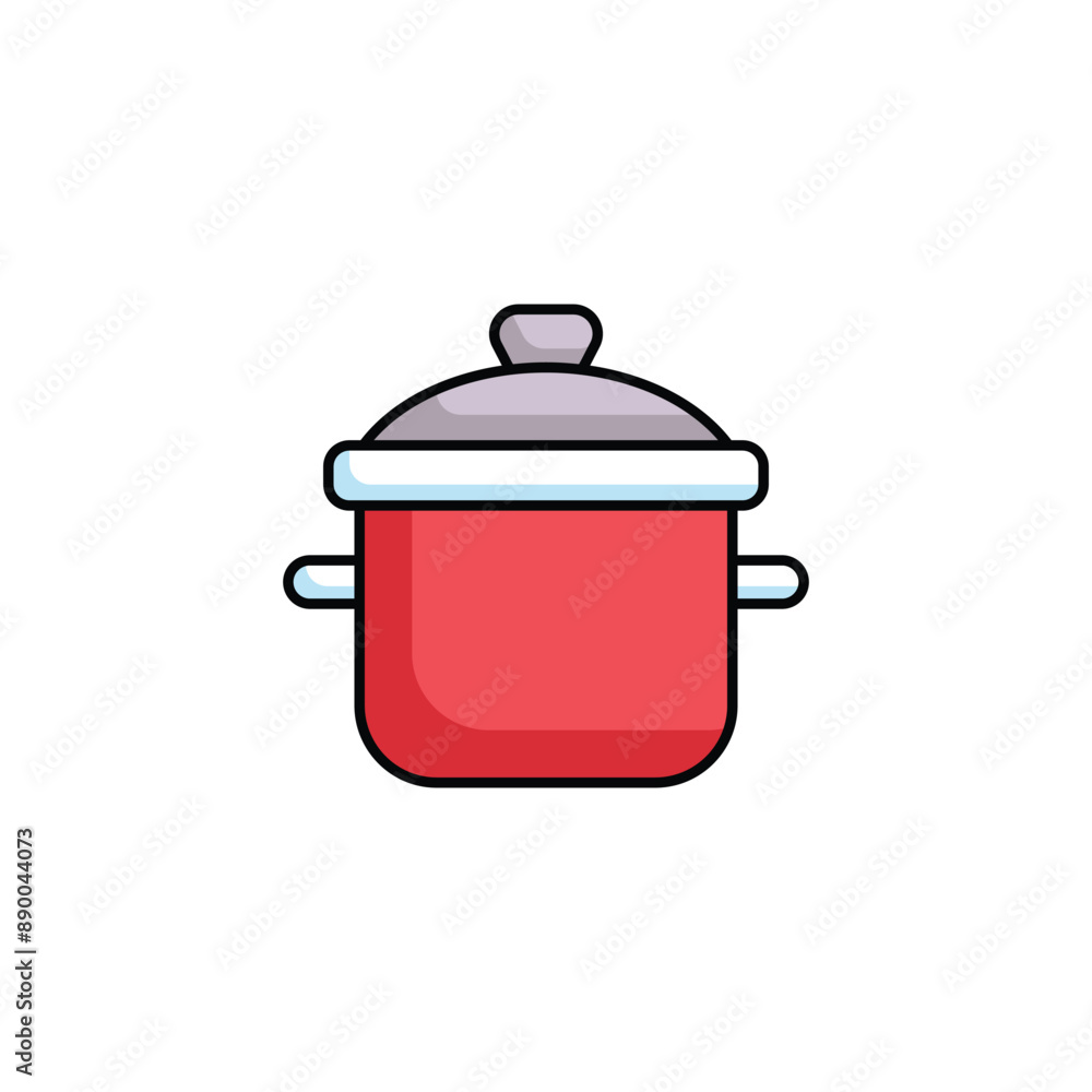 Cooking Pot icon design with white background stock illustration Cooking Pot icon design with white background stock illustration