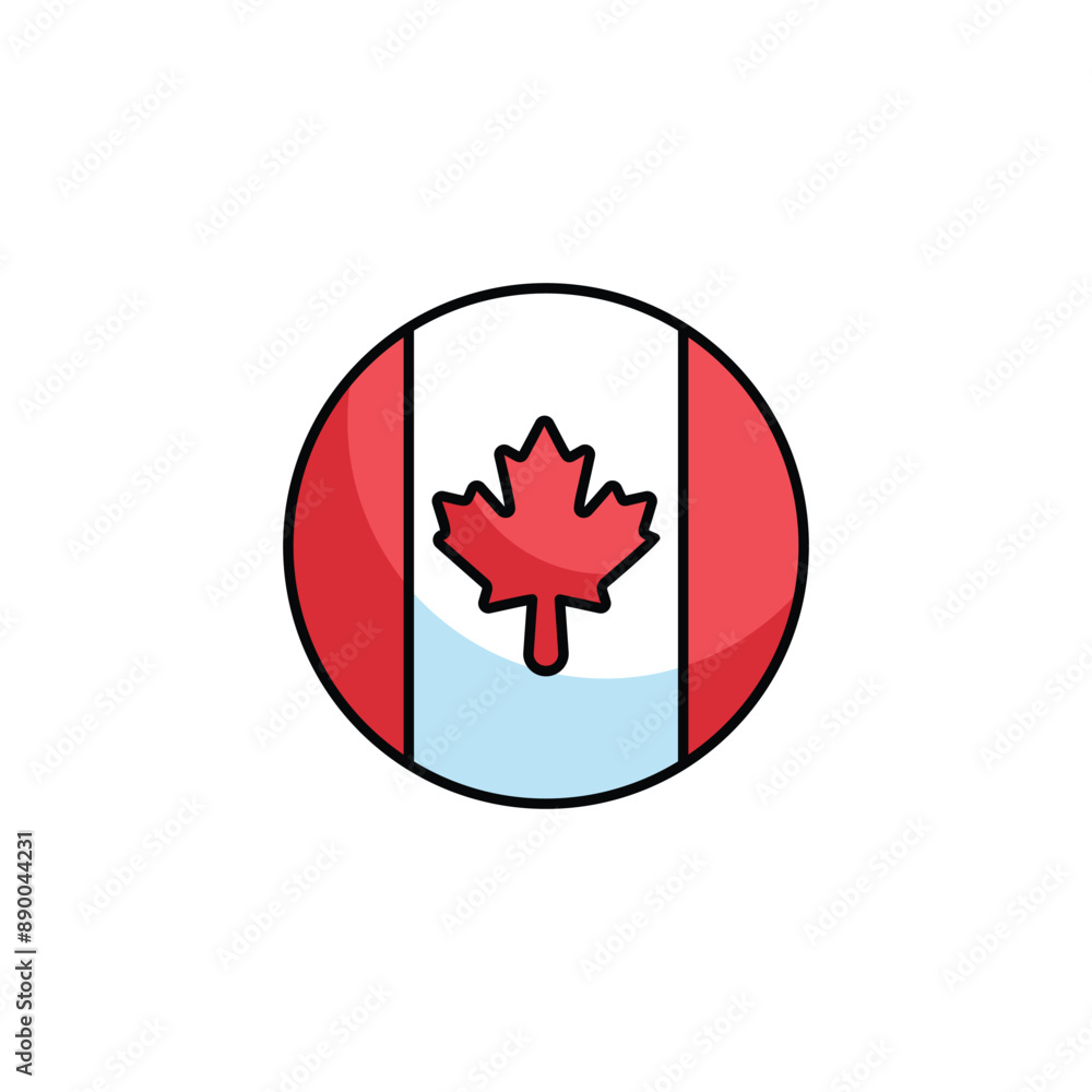 Canada icon design with white background stock illustration Canada icon design with white background stock illustration