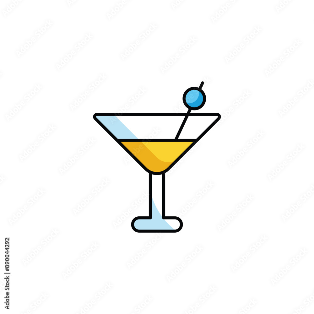 Coctail icon design with white background stock illustration Coctail icon design with white background stock illustration