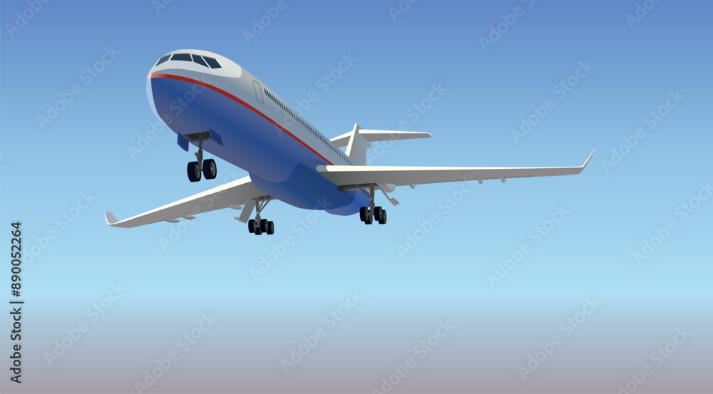 Not a big private jet in the sky. Vector. Not a big private jet in the sky. Vector.
