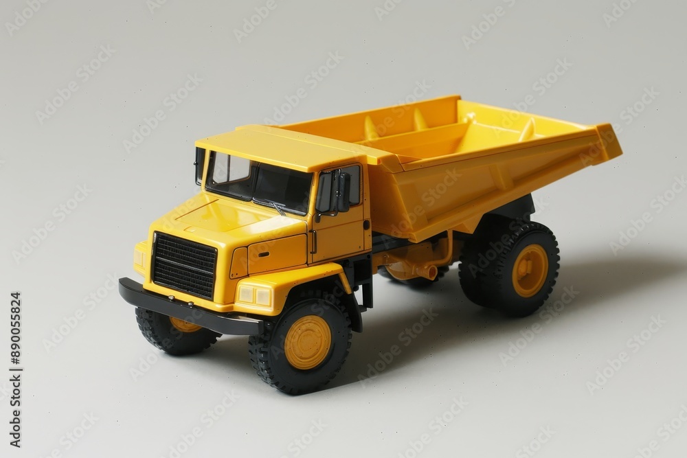 Yellow Articulated Dump Truck Isolated on White Background Perfect for Construction Themed Posters or Print Design Yellow Articulated Dump Truck Isolated on White Background Perfect for Construction Themed Posters or Print Design