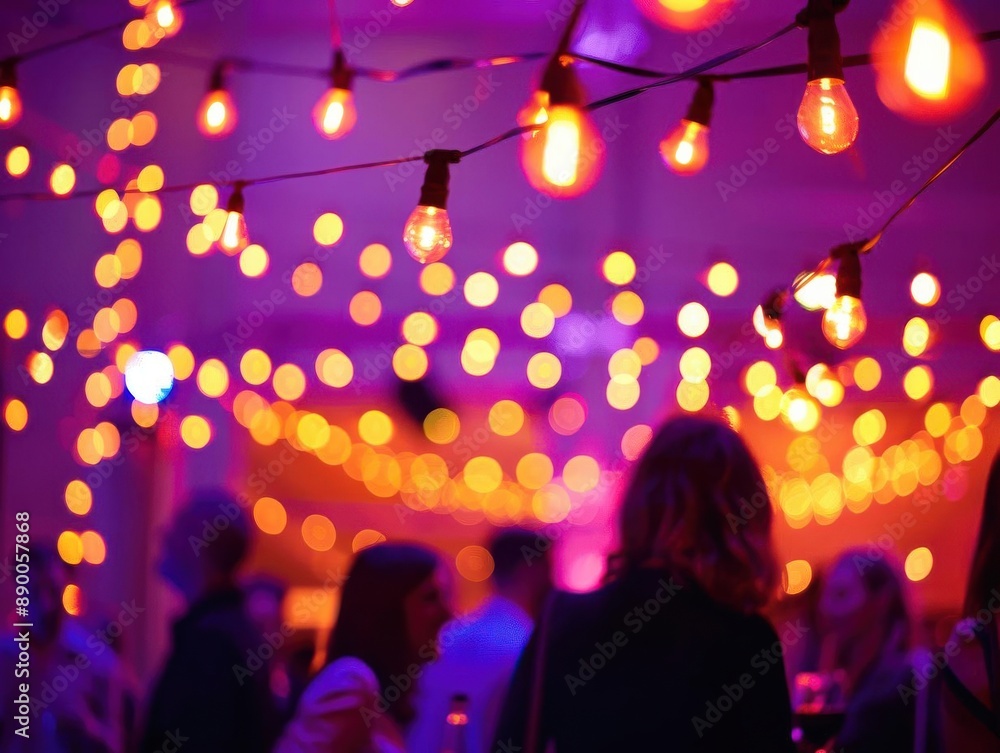 Volunteering at a business conference, networking connections, luminous ambiance