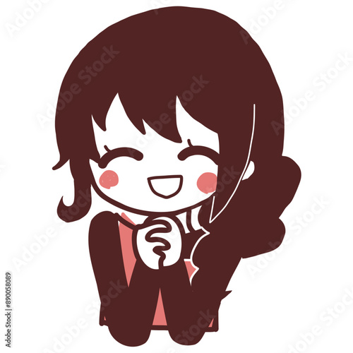 主婦手を組む(笑顔)