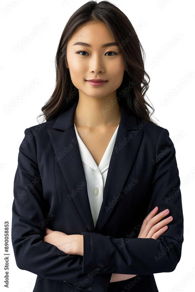 A poised young woman with a confident expression, dressed in a navy blazer and white blouse. Her professional attire and composed demeanor highlight her sophistication and leadership qualities A poised young woman with a confident expression, dressed in a navy blazer and white blouse. Her professional attire and composed demeanor highlight her sophistication and leadership qualities