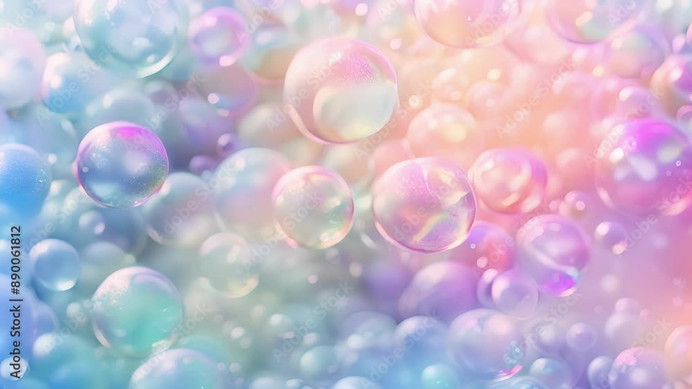 A dreamy and ethereal 3D texture featuring soft translucent bubbles in pastel colors evoking a sense of calm and serenity. A dreamy and ethereal 3D texture featuring soft translucent bubbles in pastel colors evoking a sense of calm and serenity.
