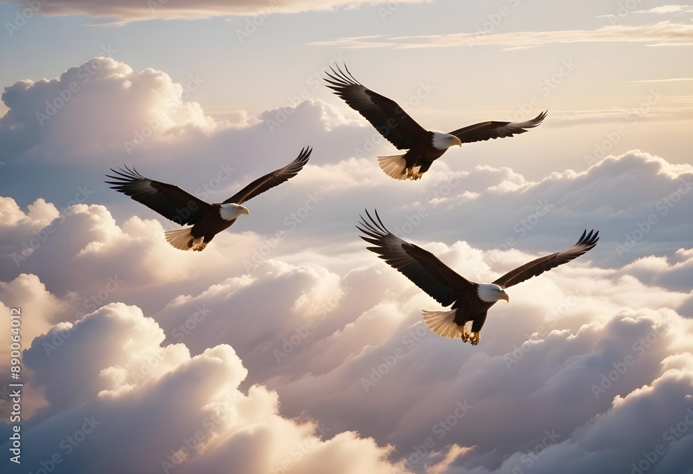 Fototapeta premium Birds in the sky 