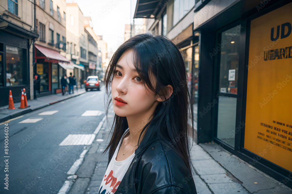 portrait photos of beautiful female models, street photography portrait photos of beautiful female models, street photography
