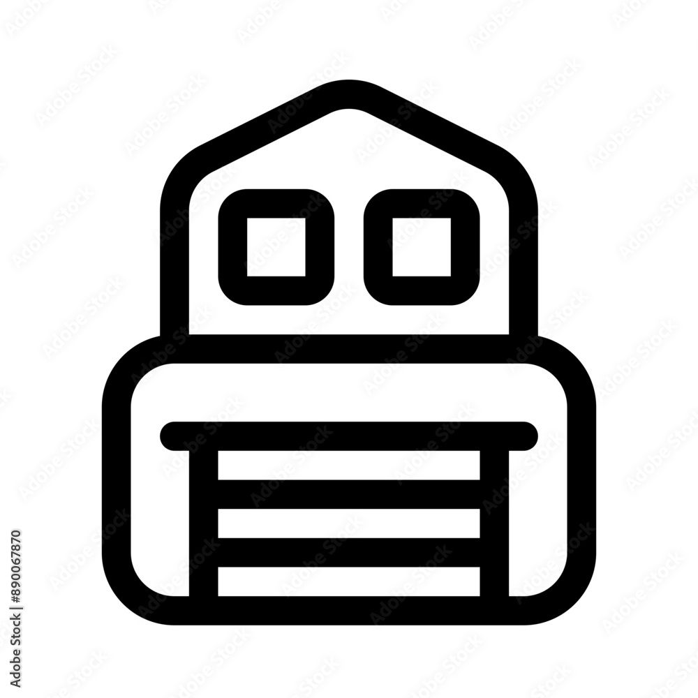 shop house icon with line style, perfect for user interface projects shop house icon with line style, perfect for user interface projects