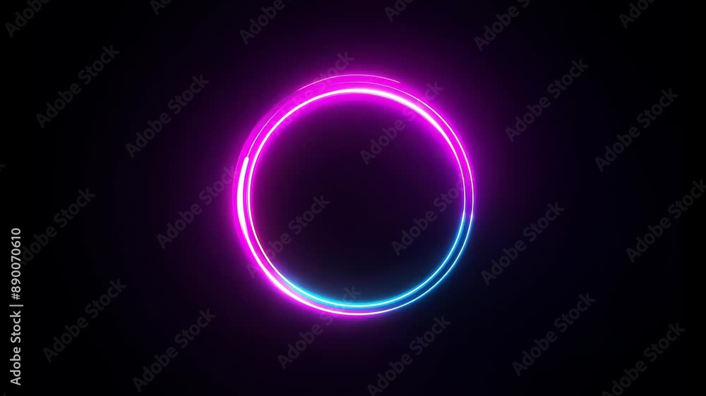 Neon Circle Abstract Background Neon Circle Abstract Background