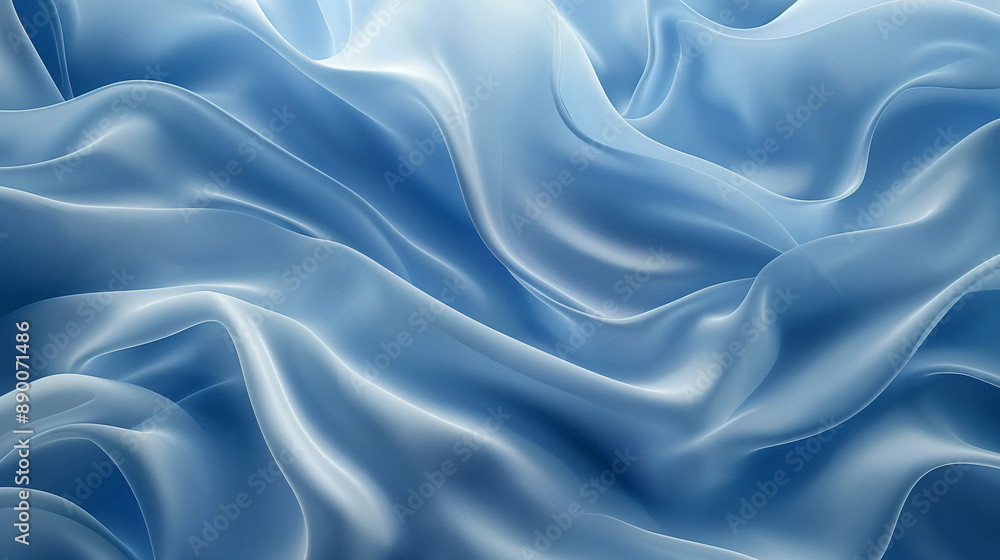 Fototapeta premium Abstract background with smooth waves in blue tones