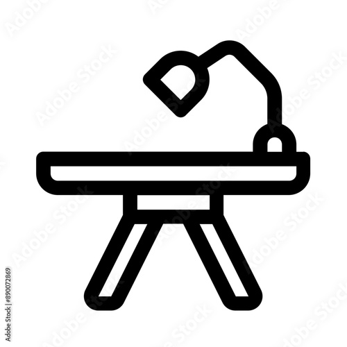 architect's desk icon with line style, perfect for user interface projects