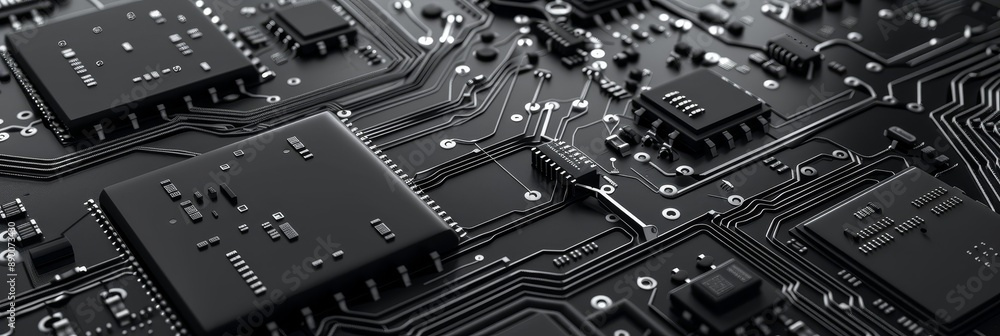 Abstract Black and White Circuit Board Texture - Close-up of a circuit board with intricate details, showcasing the complexity of modern technology. The image symbolizes innovation, connectivity, and Abstract Black and White Circuit Board Texture - Close-up of a circuit board with intricate details, showcasing the complexity of modern technology. The image symbolizes innovation, connectivity, and