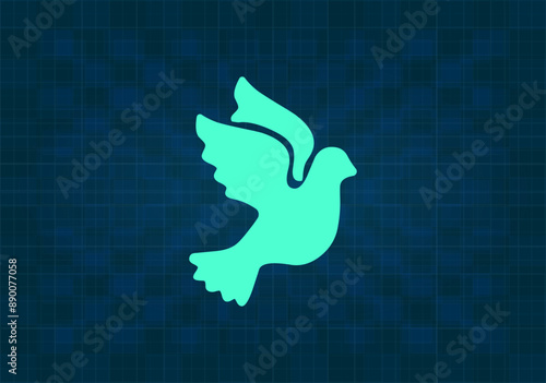 vector illustration on blue beautiful background