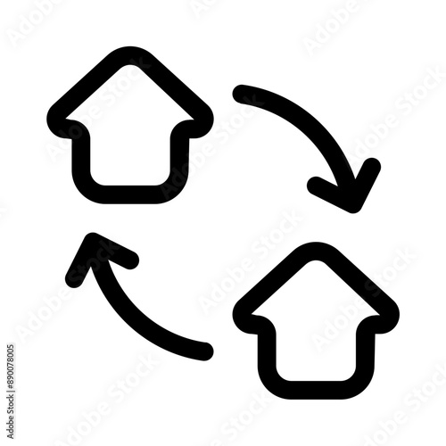 exchange room icon with line style, perfect for user interface projects