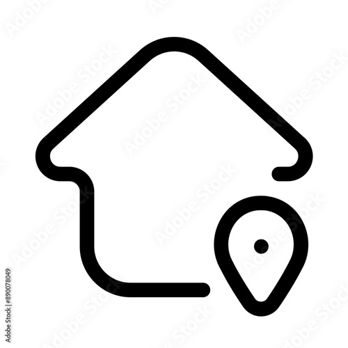 rent location icon with line style, perfect for user interface projects