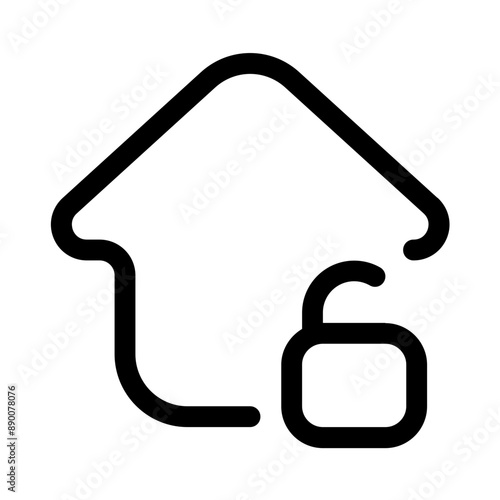 rent open icon with line style, perfect for user interface projects