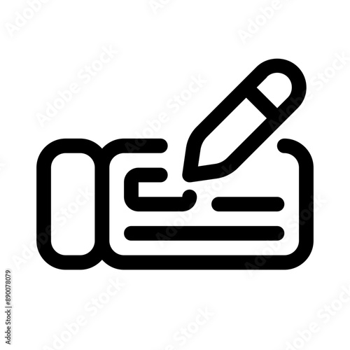 rent payment note icon with line style, perfect for user interface projects