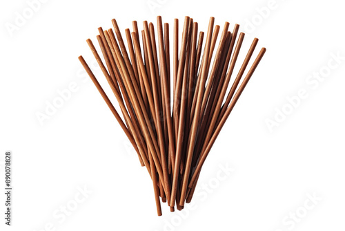 Wallpaper Mural A Bunch of Smooth Brown Wooden Chopsticks Ready for a Meal on a Clear PNG or White Background. Torontodigital.ca