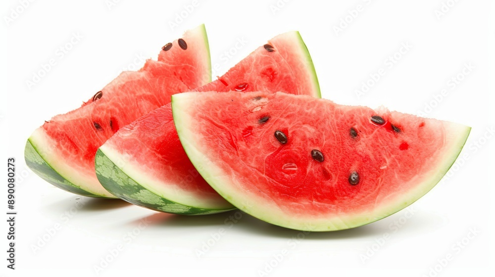 Sliced of watermelon isolated on a white background. Sliced of watermelon isolated on a white background.