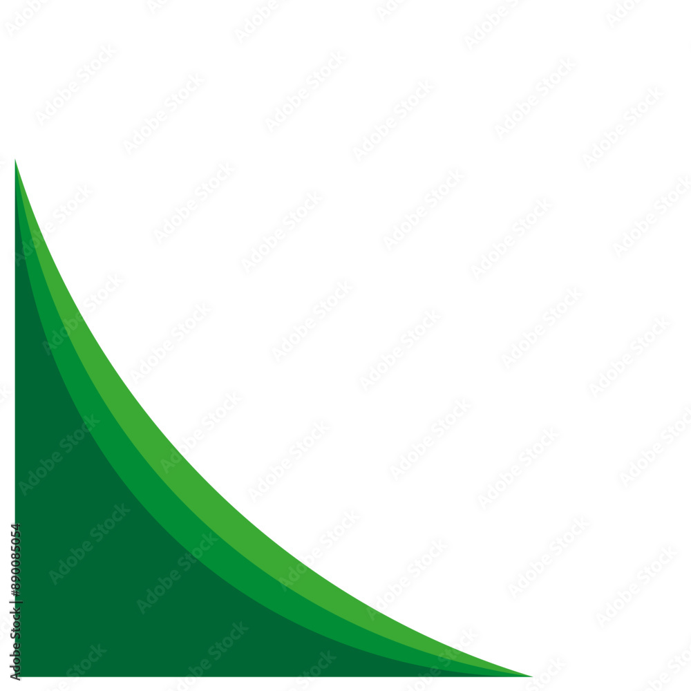 Green Flat Curve Corner Green Flat Curve Corner