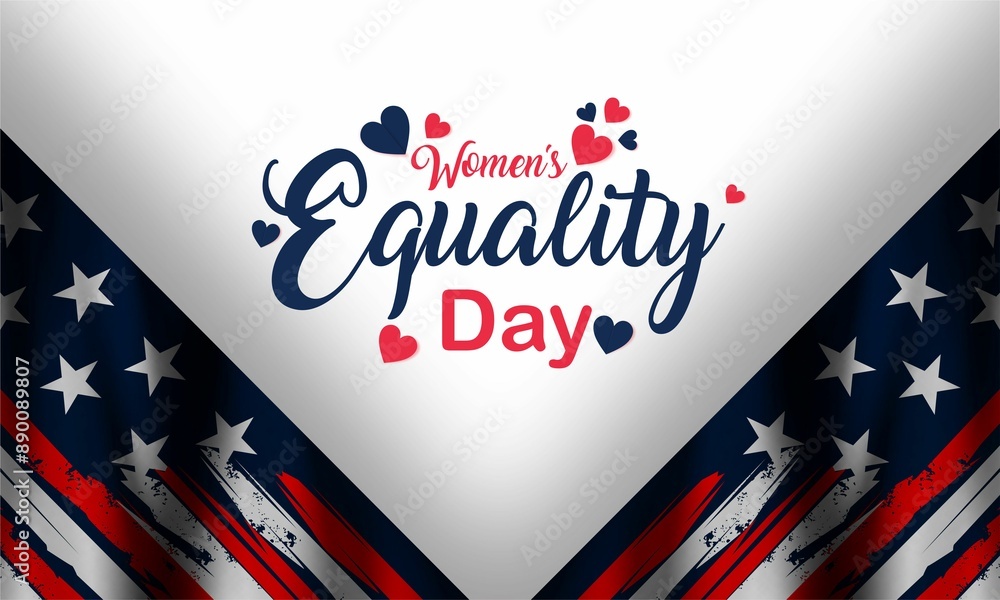 Women's Equality Day in United States. Female holiday, celebrated annually in August 26. Women right history month. Poster, greeting card, banner and background. Women's Equality Day in United States. Female holiday, celebrated annually in August 26. Women right history month. Poster, greeting card, banner and background.