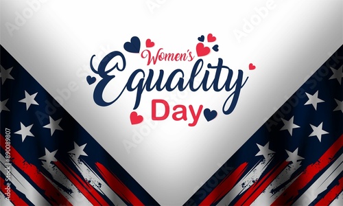 Women's Equality Day in United States. Female holiday, celebrated annually in August 26. Women right history month. Poster, greeting card, banner and background. photo