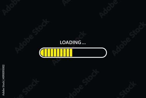 loading bar progress icon, load indicator sign. vector illustration.
