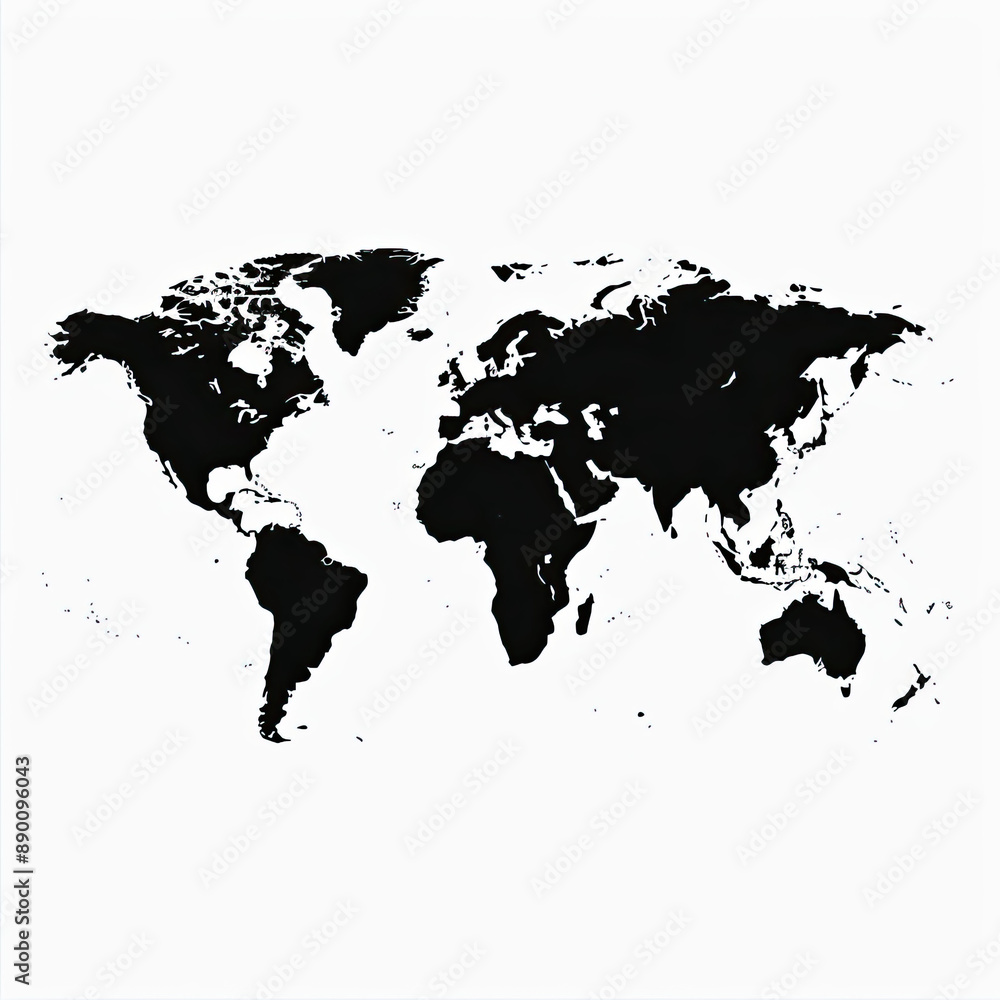 Map of world isolated on white background. for website layouts, background, education, precise, customizable, Travel worldwide, map silhouette backdrop, earth geography, political, reports. Map of world isolated on white background. for website layouts, background, education, precise, customizable, Travel worldwide, map silhouette backdrop, earth geography, political, reports.