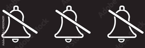 Notification bell icons vector illustration