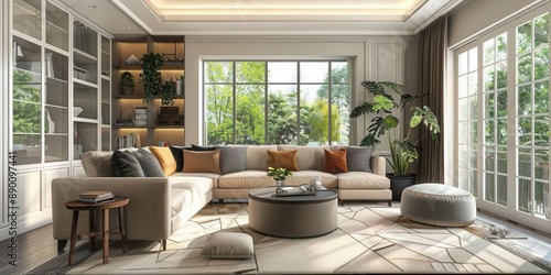 Wallpaper Mural Cozy Family Sanctuary. Inviting and warm family room perfect for quality time Torontodigital.ca