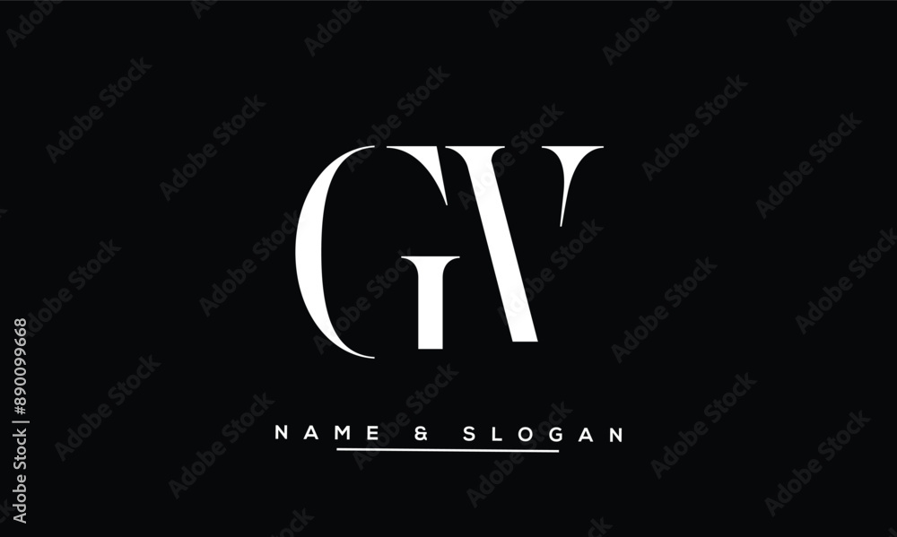 GV, VG, G, V Abstract Letters Logo Monogram GV, VG, G, V Abstract Letters Logo Monogram