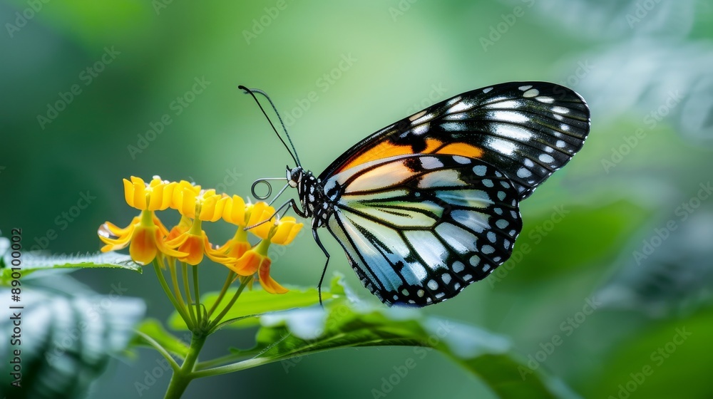 close-up of a beautifully textured and colorful butterfly on a flower close-up of a beautifully textured and colorful butterfly on a flower