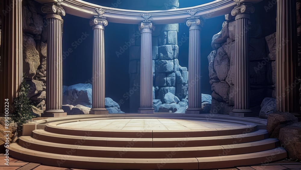 Fototapeta premium Ancient Pillars in Mystical Light