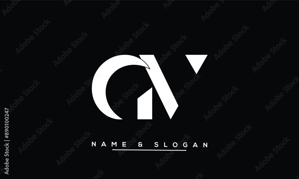 GV, VG, G, V Abstract Letters Logo Monogram GV, VG, G, V Abstract Letters Logo Monogram