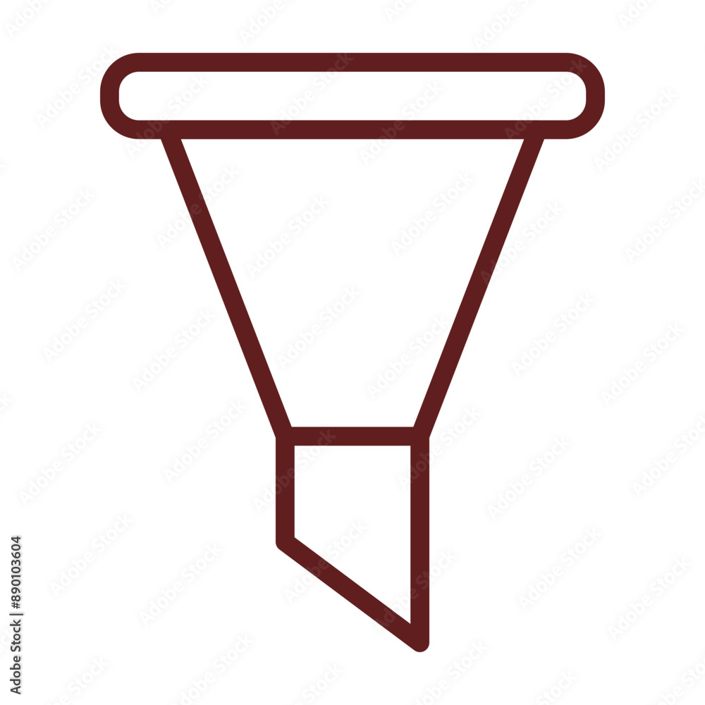 Funnel Vector Line Maroon Icon Design Funnel Vector Line Maroon Icon Design