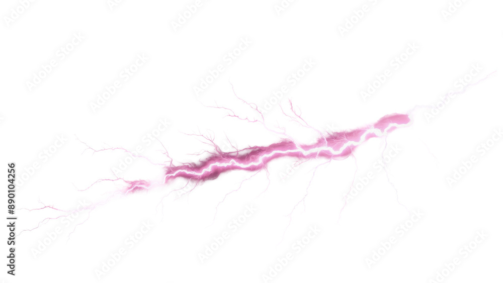 Stunning pink lightning that floats in the air Isolated on a transparent white background in a surreal and dynamic cinematic photo. Presenting realistic photographic details Stunning pink lightning that floats in the air Isolated on a transparent white background in a surreal and dynamic cinematic photo. Presenting realistic photographic details