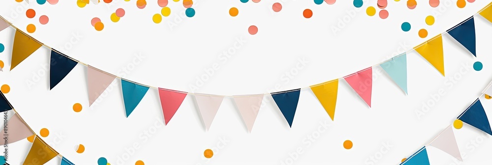 Obraz premium Colorful Party Bunting and Streamers