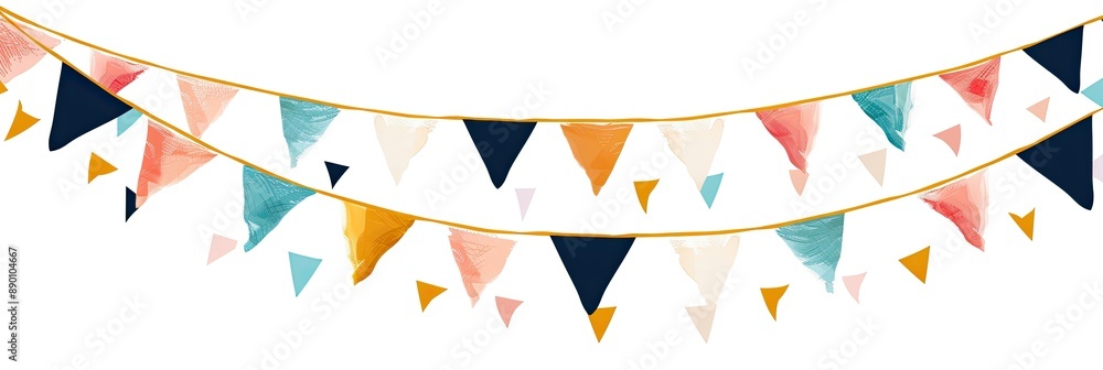 Obraz premium Colorful Party Bunting and Streamers