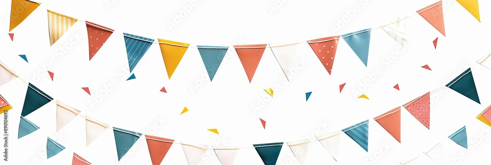 Obraz premium Colorful Party Bunting and Streamers