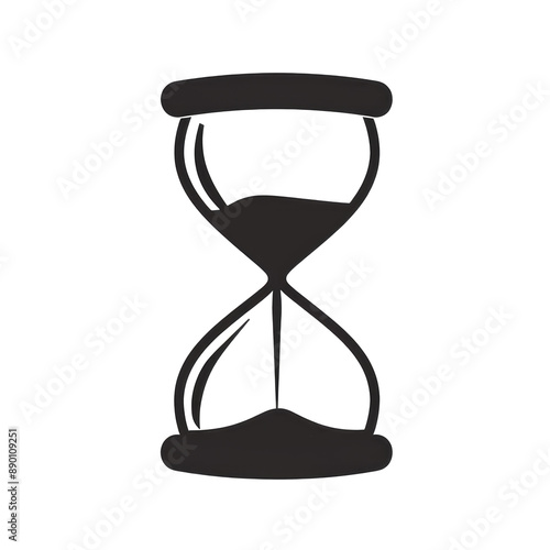hourglass icon black color