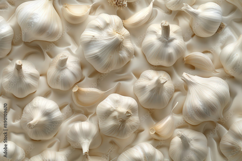 Garlic Cloves in Natural Light Garlic Cloves in Natural Light